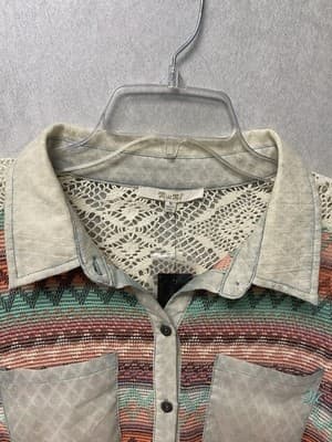 Missy Me Pink/Green Long Sleeve Dress/Tunic Size Med - Thumbnail 4