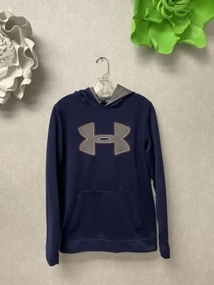 Under Armour Navy/Silver Hoodie Size Med - Image 1