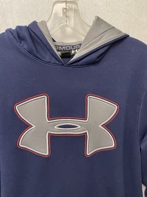 Under Armour Navy/Silver Hoodie Size Med - Thumbnail 2