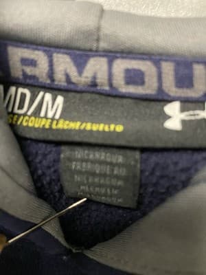 Under Armour Navy/Silver Hoodie Size Med - Thumbnail 7