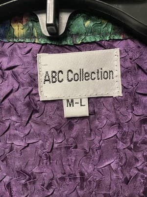 ABC Collection Purple/Green Multi Jacket/Dress Size M-L - Thumbnail 4