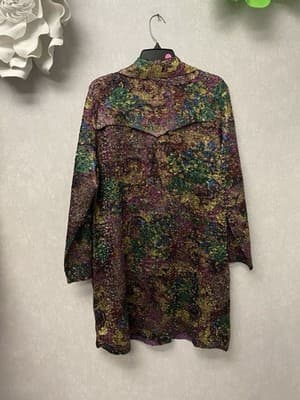 ABC Collection Purple/Green Multi Jacket/Dress Size M-L - Thumbnail 6