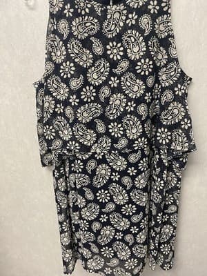 Tommy Hilfiger Blue/White Floral Dress Size 14 - Thumbnail 2