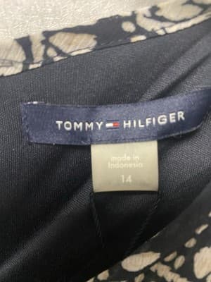 Tommy Hilfiger Blue/White Floral Dress Size 14 - Thumbnail 3