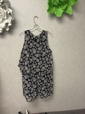 Tommy Hilfiger Blue/White Floral Dress Size 14 - Thumbnail 4