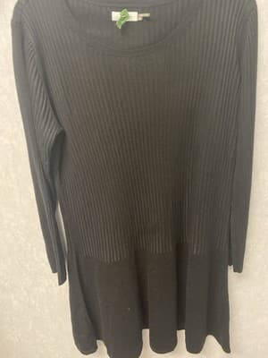 Calvin Klein Black Sweater Dress Size XL - Thumbnail 2