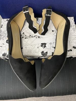 Chinese Laundry Black Microsuede Flats Size 9 - Image 1