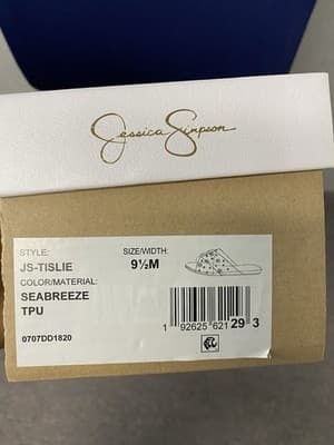 Jessica Simpson Women’s Tislie Open-Toe Slide Sandal Green Size 9.5 - Thumbnail 7