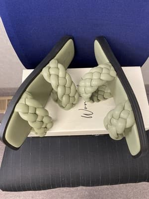 Wonderly Braided Straps Sage Size 9.5 M Ladies Sandals Gayle Collection - Thumbnail 3