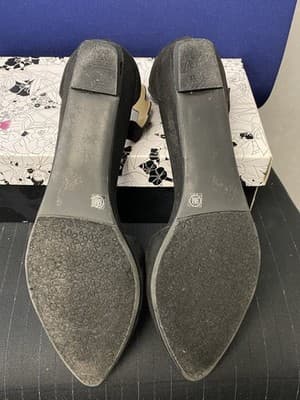 Chinese Laundry Black Microsuede Flats Size 9 - Thumbnail 6