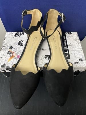 Chinese Laundry Black Microsuede Flats Size 9 - Thumbnail 2