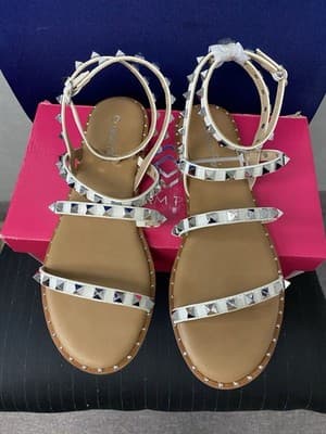 Dream Paris White/Silver Sandals Size 9.5 - Image 1