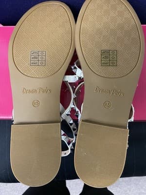 Dream Paris White/Silver Sandals Size 9.5 - Thumbnail 6