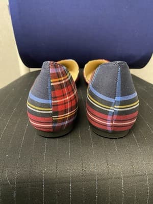 Chinese Laundry Navy/Red Plaid Flat Size 9 - Thumbnail 6