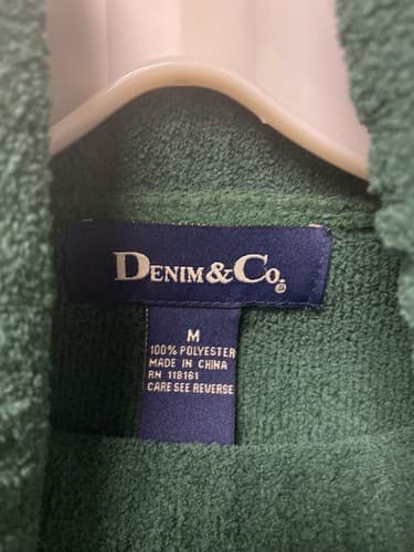 Denim & Co Green Cowl Neck Sweater Size Medium - Thumbnail 3