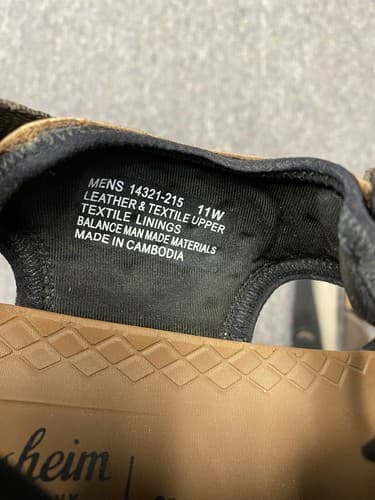 Florsheim Men’s Leather Sandal Size 11W - Thumbnail 5