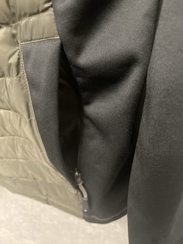 32 Degrees Womens Medium Jacket Coat Puffer Zip Black Green Pockets - Thumbnail 5