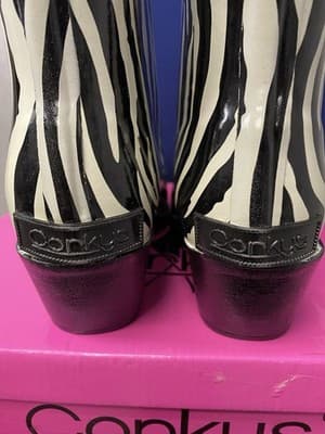 Corkys Zebra Print Rubber Booties Size 9 - Thumbnail 6