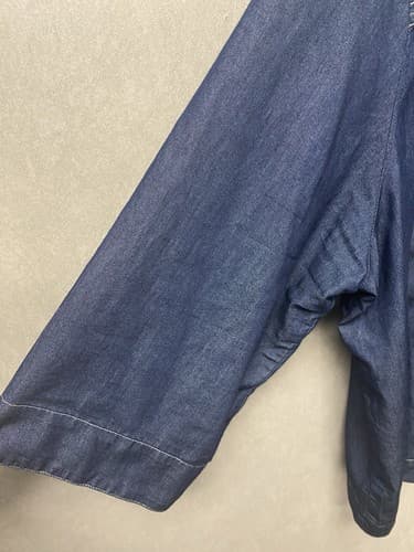 Alfred Dunner Button Down Chambray Shirt 3/4 Sleeve 24W - Thumbnail 5