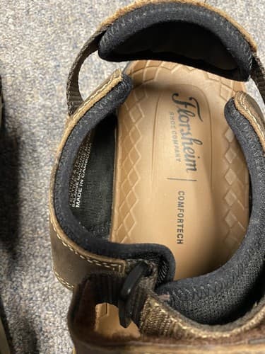 Florsheim Men’s Leather Sandal Size 11W - Thumbnail 2