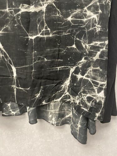 Simply Vera Vera Wang Black And White Asymmetrical 3/4 Sleeve Blouse/Size XL - Thumbnail 7