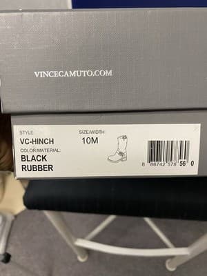 Vince Camuto Black Rubber Boots Size 10M - Thumbnail 10