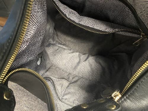 Madison West Hobo Black Braided Vegan Leather Handbag Slouchy Purse Basket - Thumbnail 5