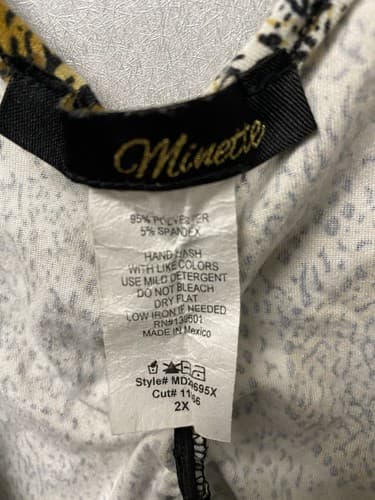 Minette Animal Print V Back Long Sleeve Dress Womans Plus Size 2X - Thumbnail 9