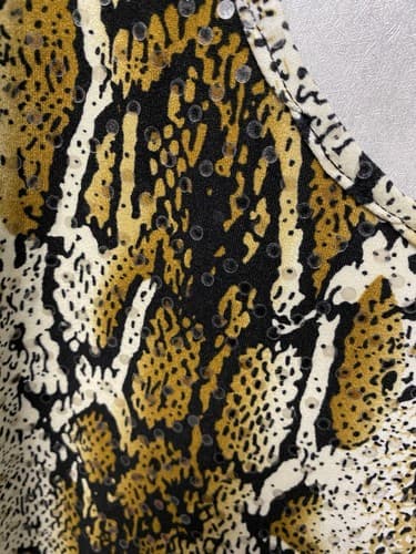 Minette Animal Print V Back Long Sleeve Dress Womans Plus Size 2X - Thumbnail 6