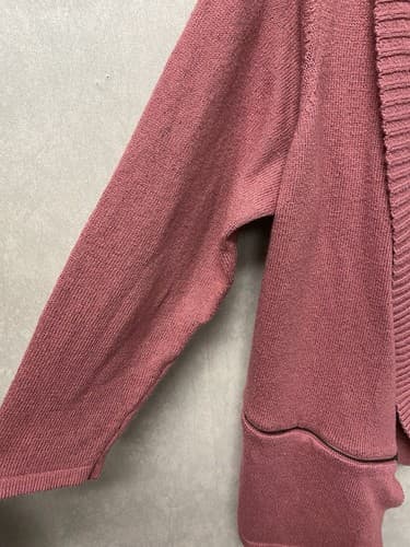 Catherines Sweater Womens 1X Pink Open Cardi Knit Shall Collar Boho Artsy Cozy - Thumbnail 6