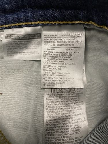 LEVI STRAUSS 505 Straight Leg Jeans For over 140 Years Red Tab 52x30 - Thumbnail 9