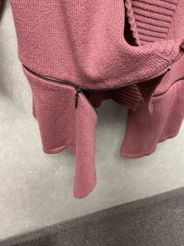 Catherines Sweater Womens 1X Pink Open Cardi Knit Shall Collar Boho Artsy Cozy - Thumbnail 4