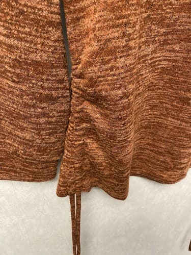 Wiholl Rust Sweater Size Small With Side Ruched Drawstring - Thumbnail 5