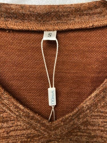 Wiholl Rust Sweater Size Small With Side Ruched Drawstring - Thumbnail 4