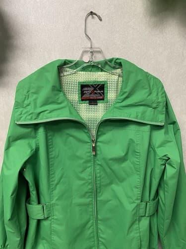 Zero Xposure Green Raincoat Full Zip Waterproof Rain Jacket Women's Size L - Thumbnail 2