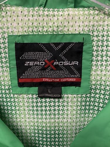 Zero Xposure Green Raincoat Full Zip Waterproof Rain Jacket Women's Size L - Thumbnail 8