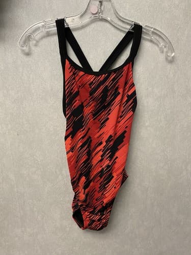 Dolfin Womens Performance DBX Back One Piece Swimsuit Black/Red Size 36 - Image 1