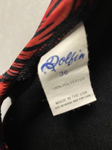 Dolfin Womens Performance DBX Back One Piece Swimsuit Black/Red Size 36 - Thumbnail 6