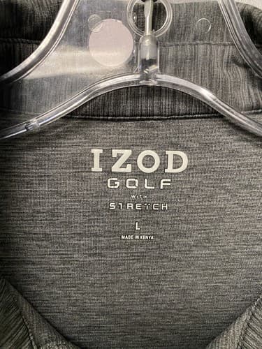 Izod Golf Shirt Mens Large Gray Polo Performance Lightweight Short sleeve L - Thumbnail 4