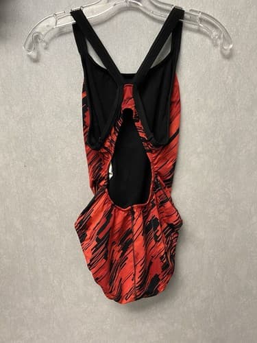 Dolfin Womens Performance DBX Back One Piece Swimsuit Black/Red Size 36 - Thumbnail 5