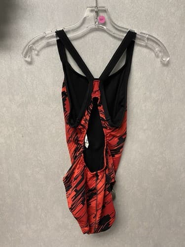 Dolfin Womens Performance DBX Back One Piece Swimsuit Black/Red Size 36 - Thumbnail 4