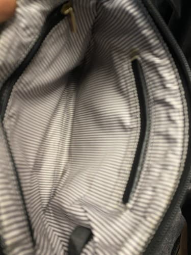 Black And Gold Multi Pocket Crossbody Bag With Adjustable Strap - Thumbnail 7