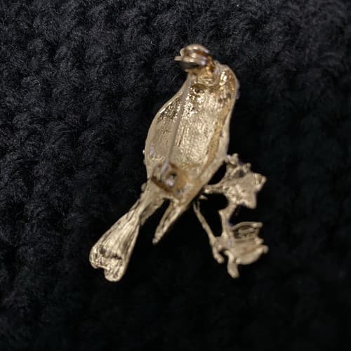 Vintage Style Beautiful SONG BIRD Enamel & Austrian Crystal BROOCH Pin Jewellery - Thumbnail 4