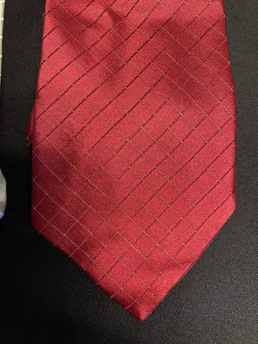 City of London 2pc Silk Neck Tie Set Red And White - Thumbnail 5