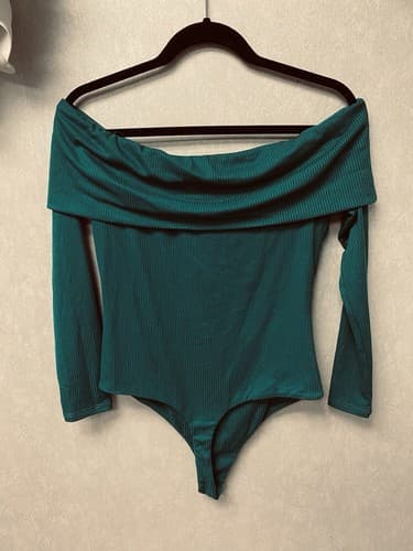 AFRM Womens One piece Long sleeve Body suit Green Size Large - Thumbnail 6