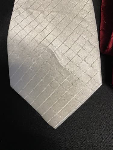 City of London 2pc Silk Neck Tie Set Red And White - Thumbnail 6