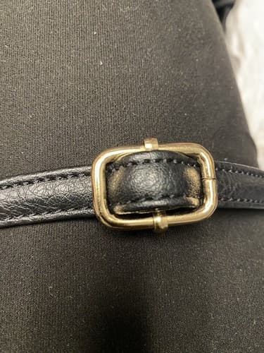 Black And Gold Multi Pocket Crossbody Bag With Adjustable Strap - Thumbnail 10