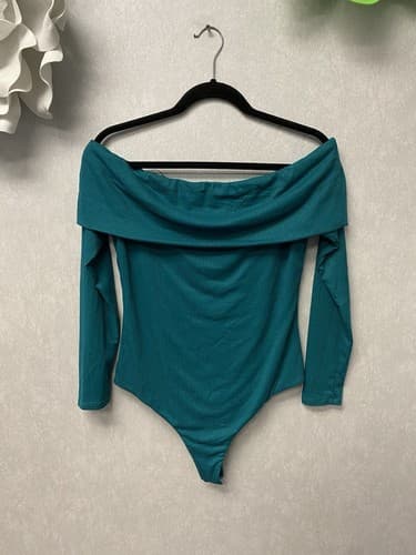 AFRM Womens One piece Long sleeve Body suit Green Size Large - Thumbnail 3