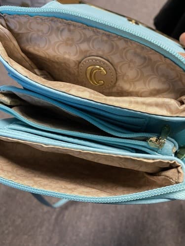 Charming Charlie Mint/Gold Crossbody/ Wristlet Bag - Thumbnail 9