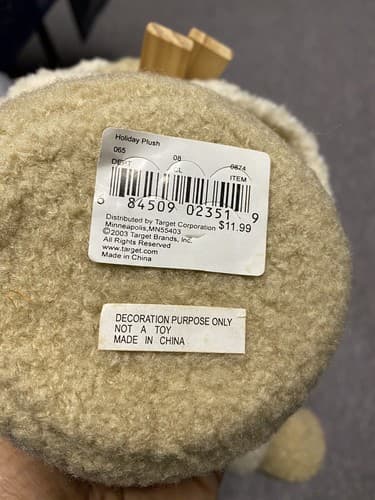 Target Santa Plush Bear With Sand Standing Bottom - Thumbnail 5